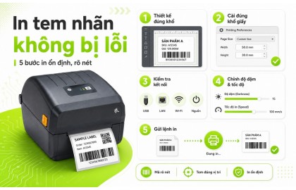 Hướng dẫn chi tiết cách sử dụng máy in tem mã vạch